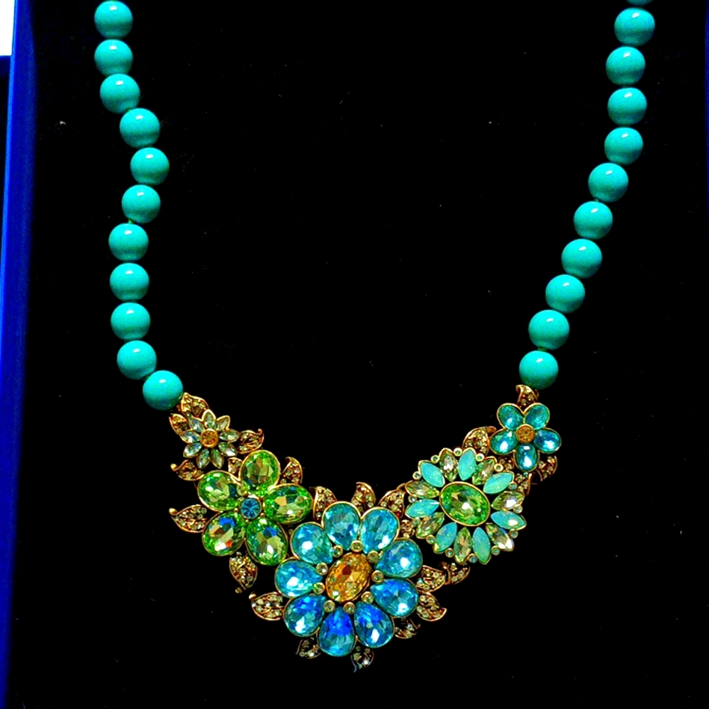 Heidi Daus Floral Blue Necklace